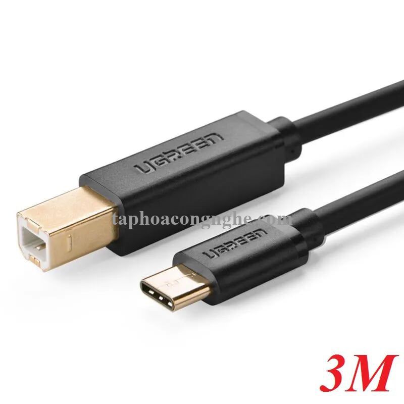Ugreen 30182 3M màu đen Dây USB Type-C sang USB 2.0 đầu mạ vàng US152 30030182